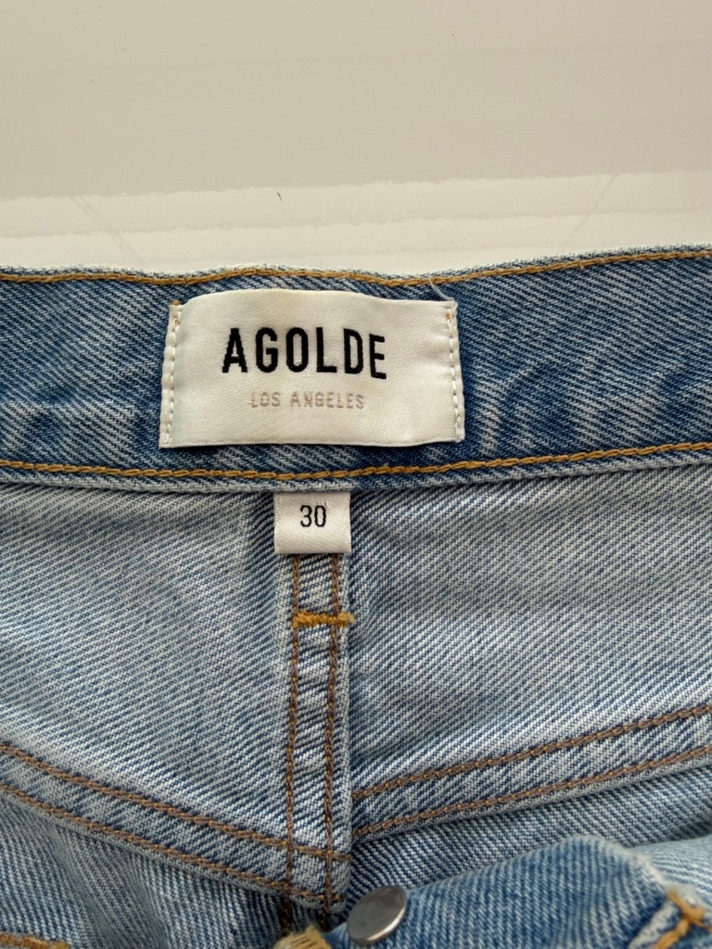 AGOLDE Parker Long Loose Fit Denim Shorts Size 30 - Picture 4 of 7